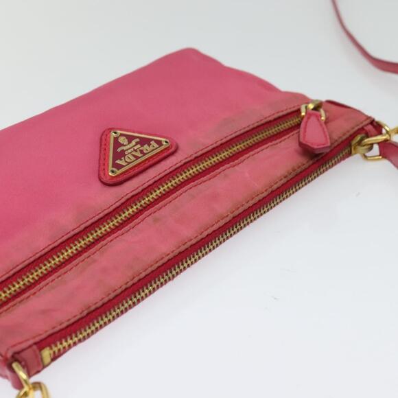 PRADA Shoulder Bag Nylon Pink Gold - Picture 6 of 12